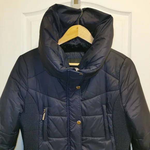 Beautiful Navy blue Coat/Parka Cozy, Warm, light Winter Jaket XL Extra Large - Picture 8 of 13